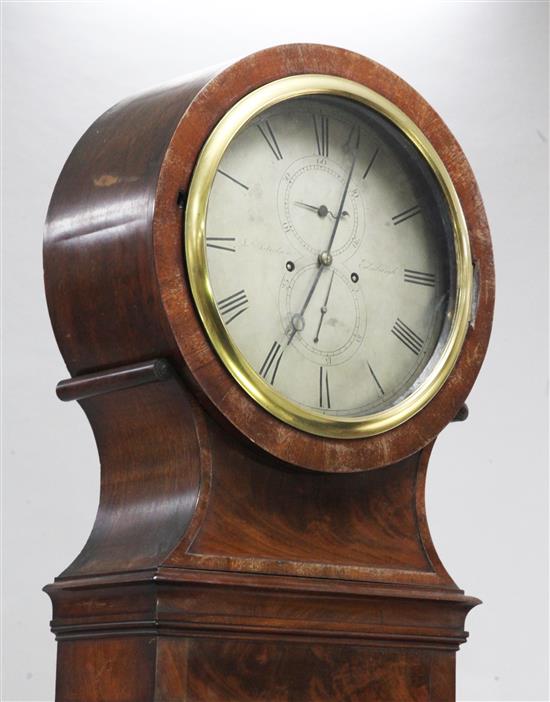 James Robertson of Edinburgh. An early 19th century Scottish mahogany quarter striking eight day longcase clock, 6ft 10in.